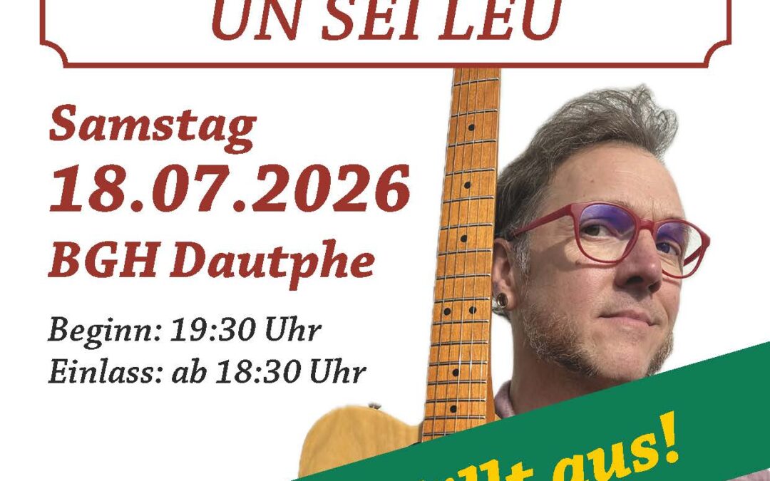 Mundartkonzert fällt aus